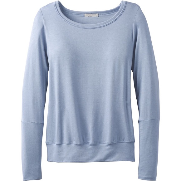 prAna Women's Synergy Top (Light Blue/Lavender Color) Size Medium - Picture 8 of 8